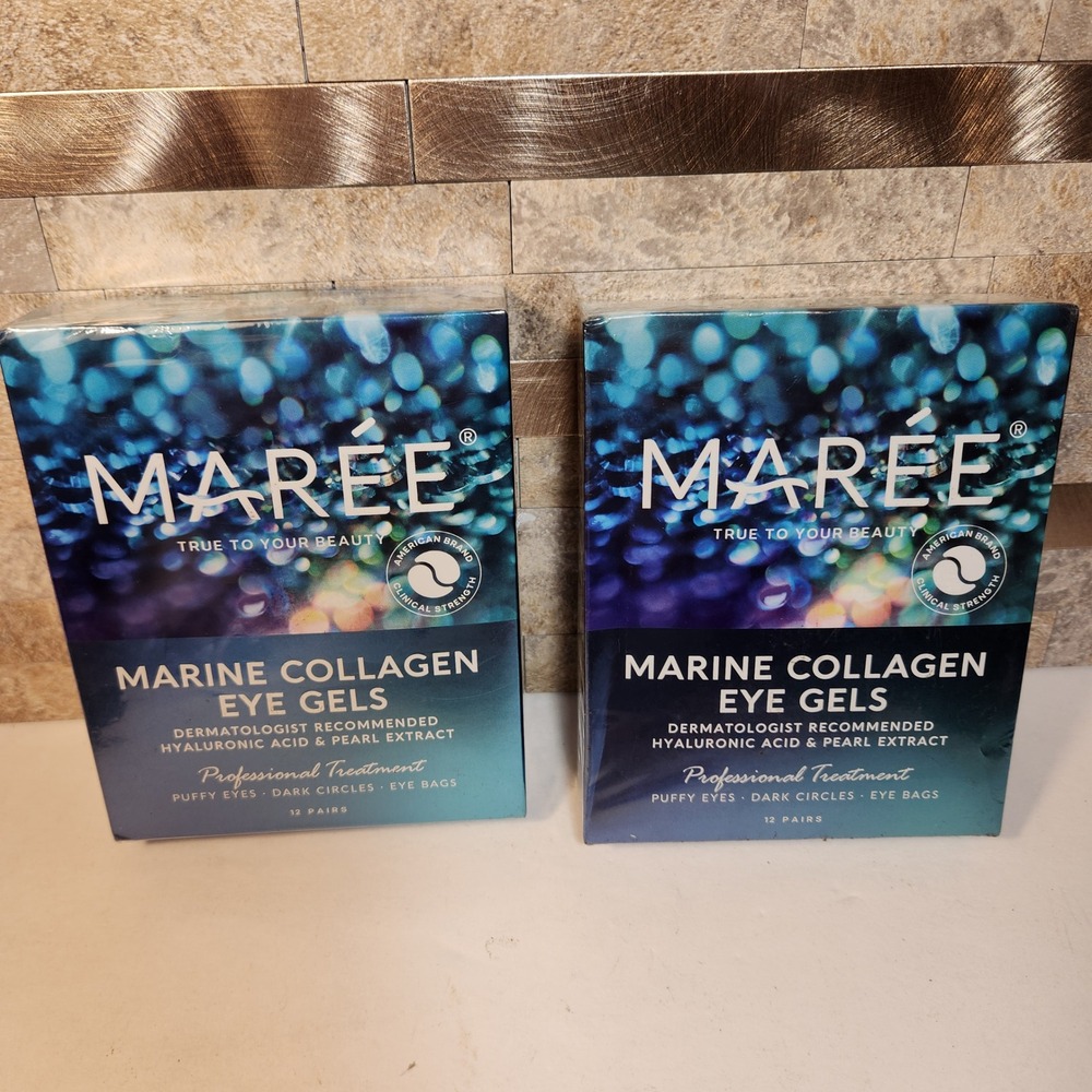 Maree Marine Collagen Eye Gels 24 Pairs Hyaluronic Acid Pearl 2 Boxes exp 4/26